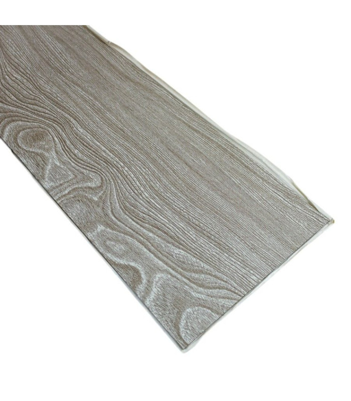 PISO SPC ADHESIVO 91x15CM PLATA