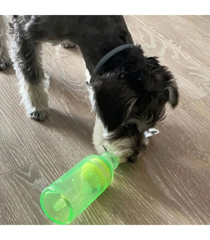CHIFLE BOTELLA CON PELOTA P/ MASCOTA