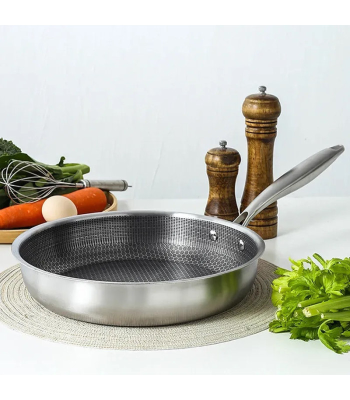 SARTEN ACERO INOX 28CM