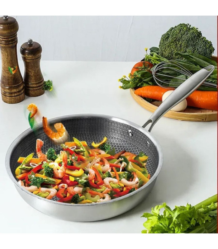 SARTEN ACERO INOX 28CM