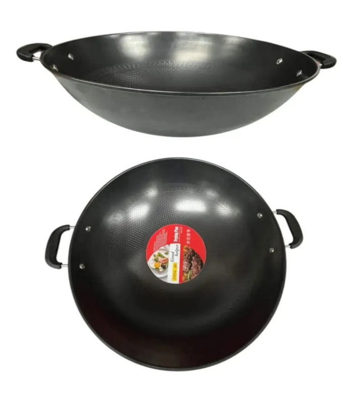 SARTEN HONDO DOBLE ASA 34CM