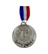 MEDALLA METALICA KARATE 6.5CM PLATA