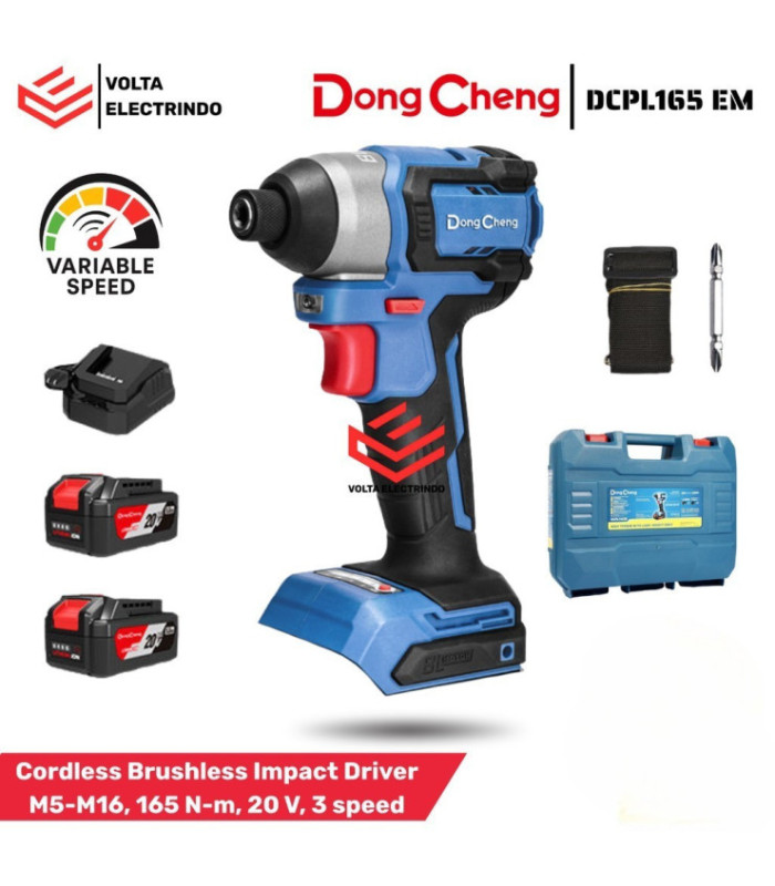 ATORNILLADOR IMPACTO 20V 2BAT4.0 165NM BL DONGCHENG