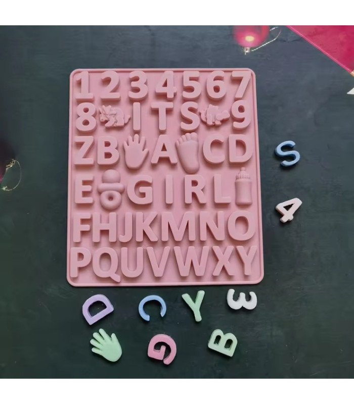 Molde de letras + numeros + pies