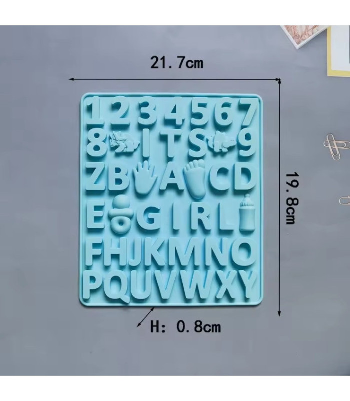 Molde de letras + numeros + pies
