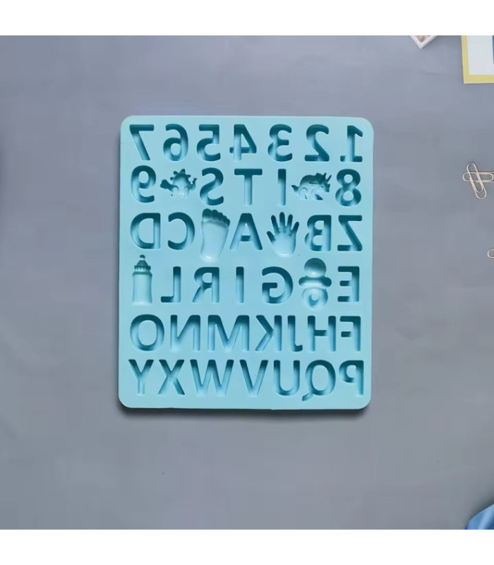 Molde de letras + numeros + pies