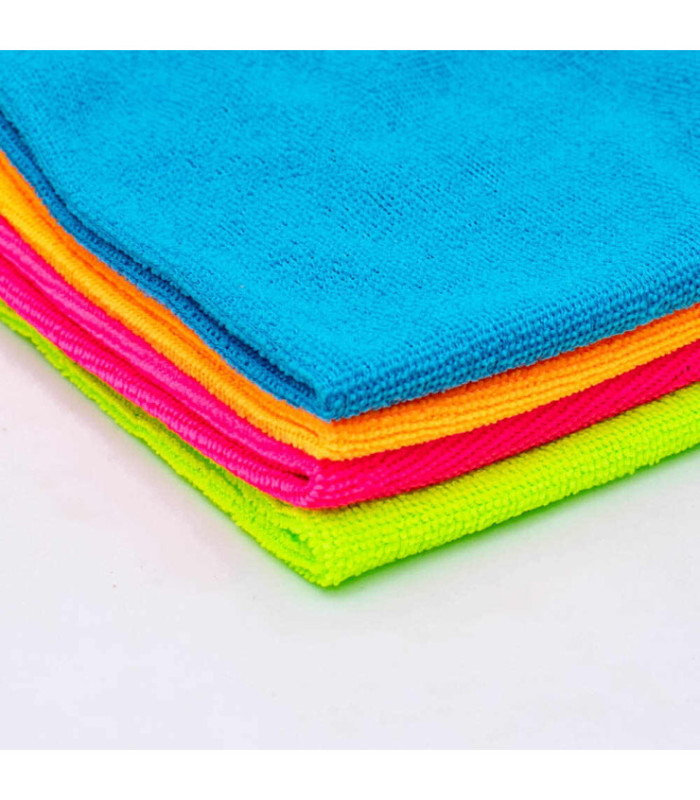 Set de toalla microfibra 4 piezas 30x30cm