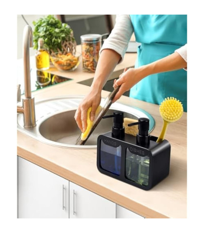DISPENSADOR DE JABÓN 2 EN 1 350ML