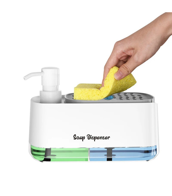 DISPENSADOR DE JABON 2 EN 1