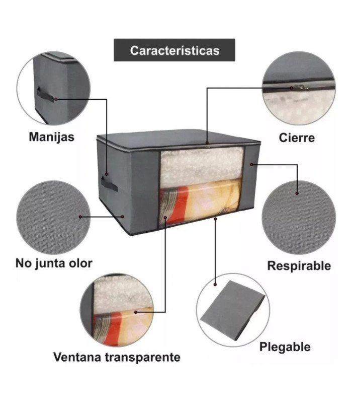 CAJA ORGANIZADOR TELA TNT 60x45x30CM