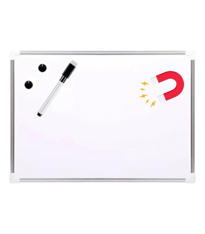 PIZARRA BLANCA DOBLE BORDE DE HIERRO 30x40CM
