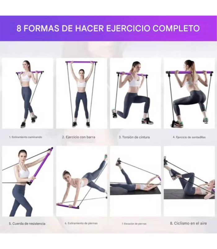 BARRA ELASTICA P/ YOGA Y PILATES