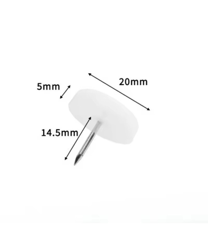PATITA CON CLAVO DESLIZADOR 20x5MM 500PCS