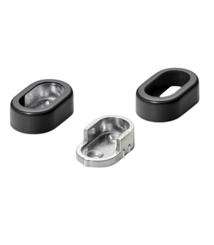 SOPORTE OVALADO CON TAPA METALICO 2PCS