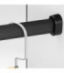TUBO DE ALUMINIO OVALADO 51-300CM NEGRO