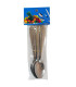 CUCHARA ACERO INOX BORDE DORADO 14.5CM 6PCS