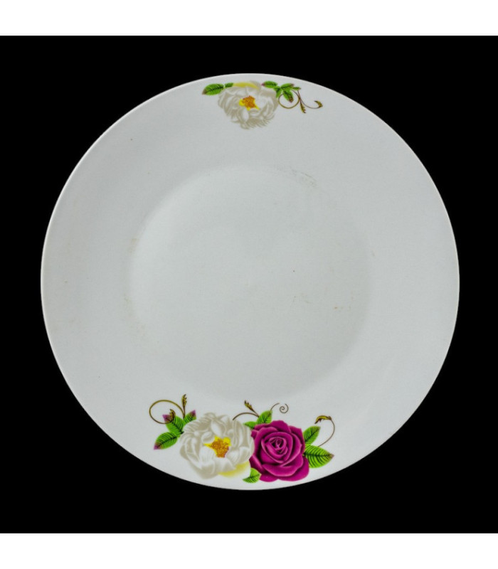 PLATO PLAYO FLOR 27CM BLANCO