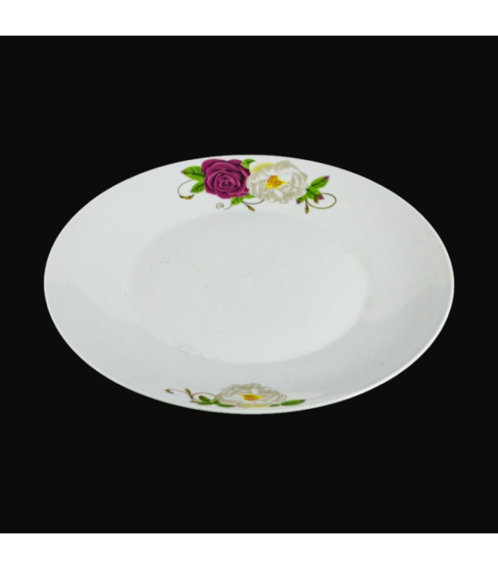 PLATO PLAYO FLOR 27CM BLANCO