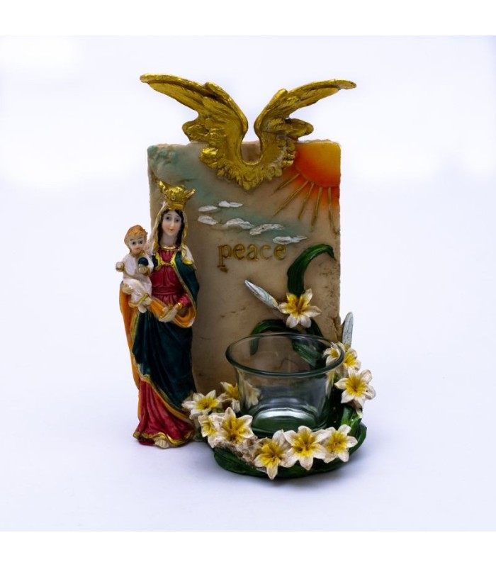 Chiche santo con porta vela 1pc