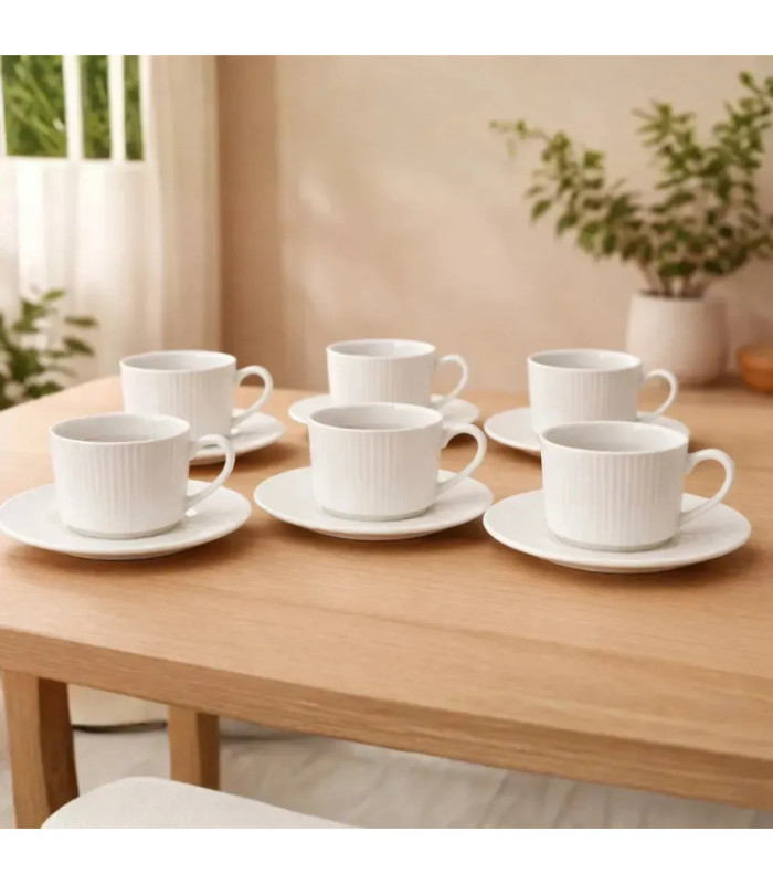 JUEGO DE TAZA RECTO 6TAZA 6PLATO 12PCS