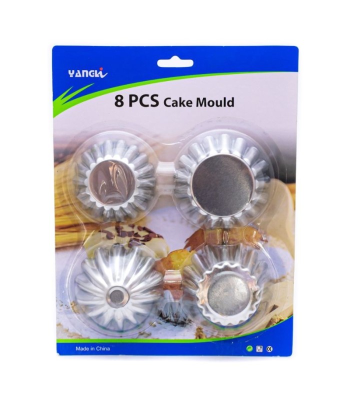 Molde de cupcakes de metal 8pc