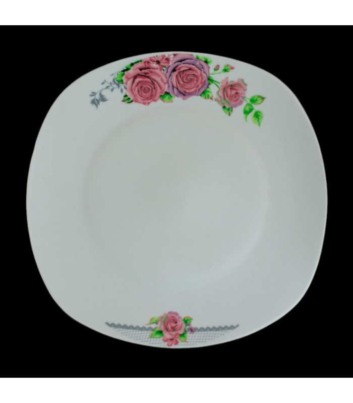 PLATO PLAYO CON ROSA 26CM
