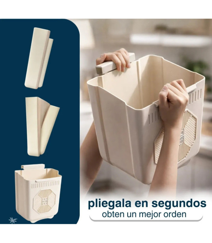 BASURERO PLEGABLE CON GANCHO