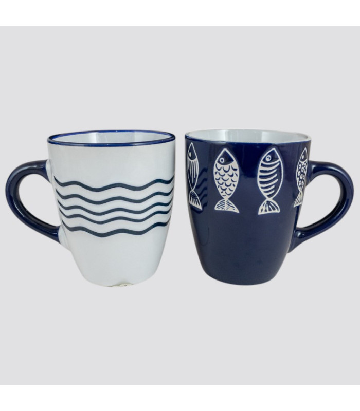 TAZA DE CERAMICA 9x10.5CM MAR