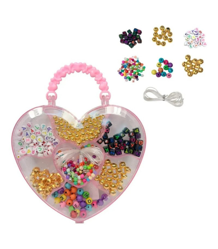 SET DE CUENTAS ESTUCHE CORAZON