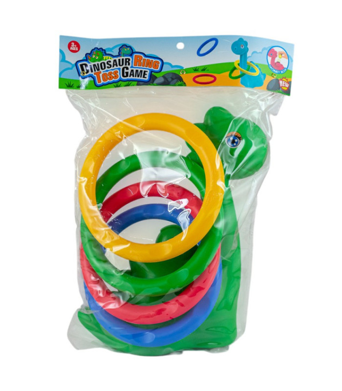 DINOSAURIO ALCANCIA CON ARO 5PCS