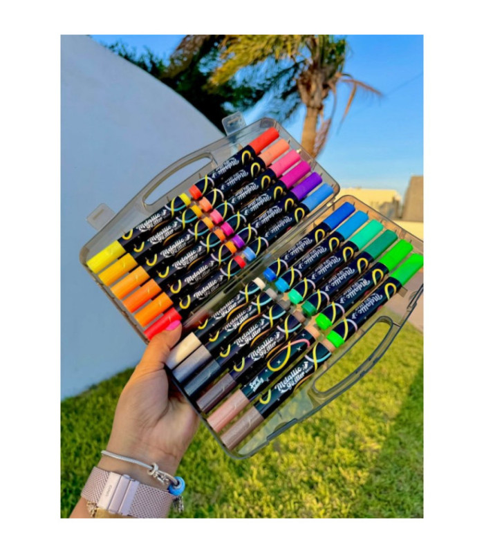 SET DE MARCADOR CON GLITTER 24PCS