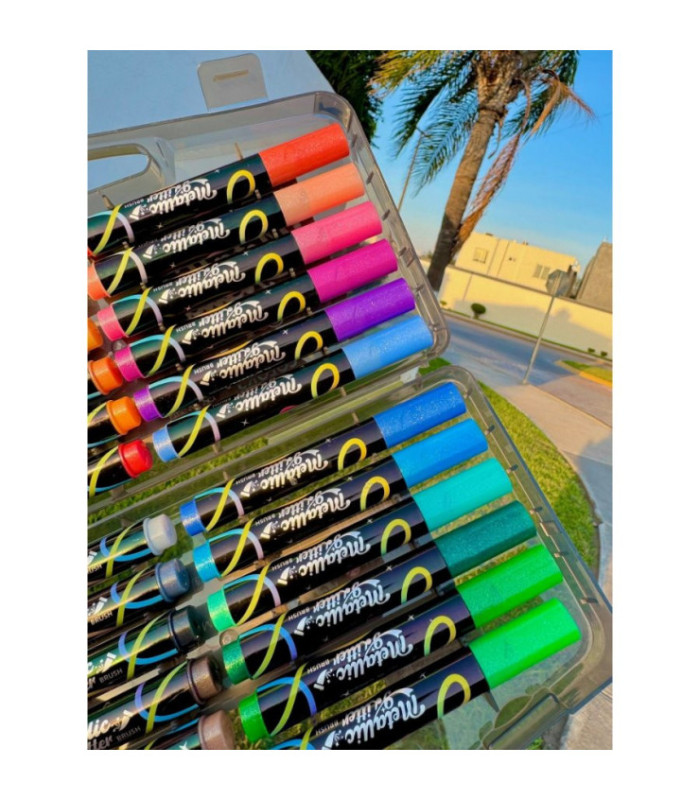 SET DE MARCADOR CON GLITTER 24PCS