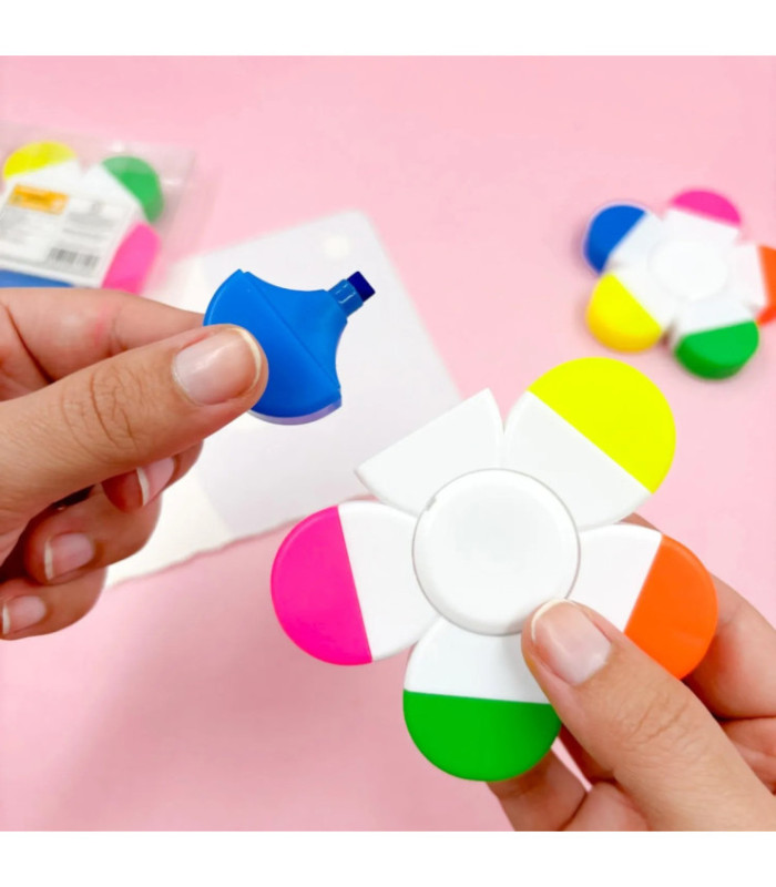 RESALTADOR TONO PASTEL FLOR 5PCS