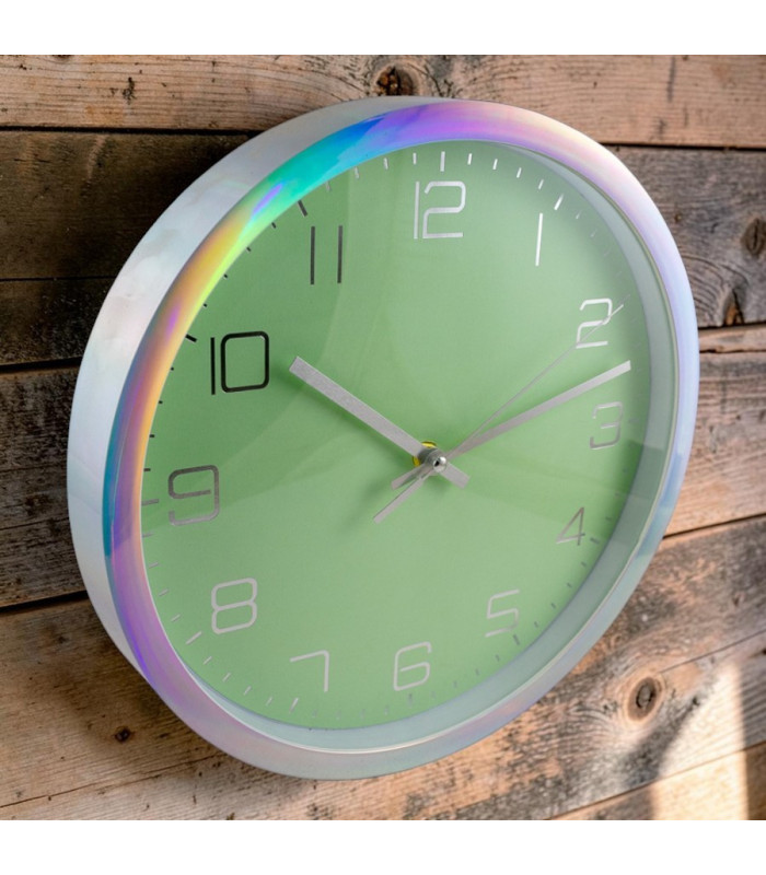 RELOJ CIRCULAR 30CM BORDE HOLOGRAFICO
