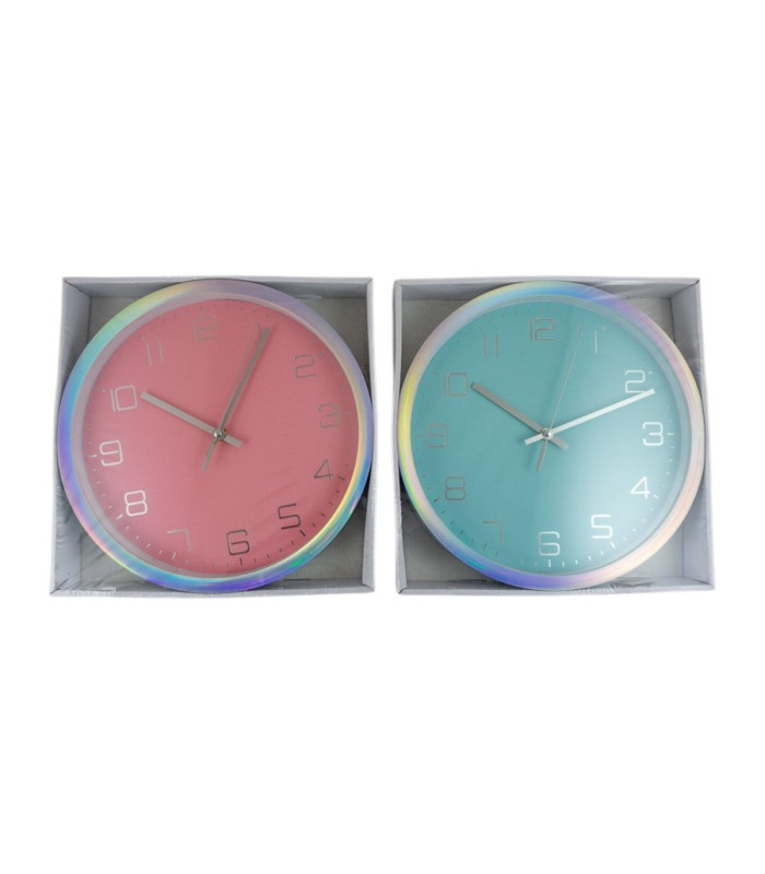 RELOJ CIRCULAR 30CM BORDE HOLOGRAFICO