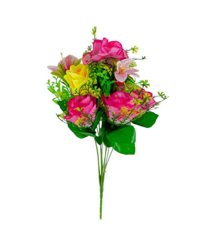 RAMO ARTIFICIAL  ROSA CON LIRIO 10CABEZA