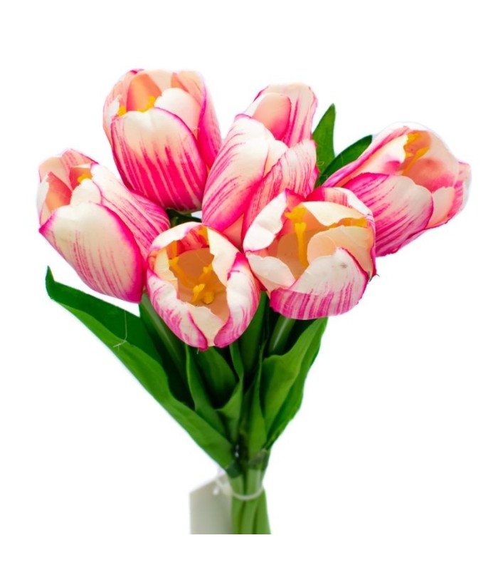 Flor de tulipanes artificiales 6 piezas