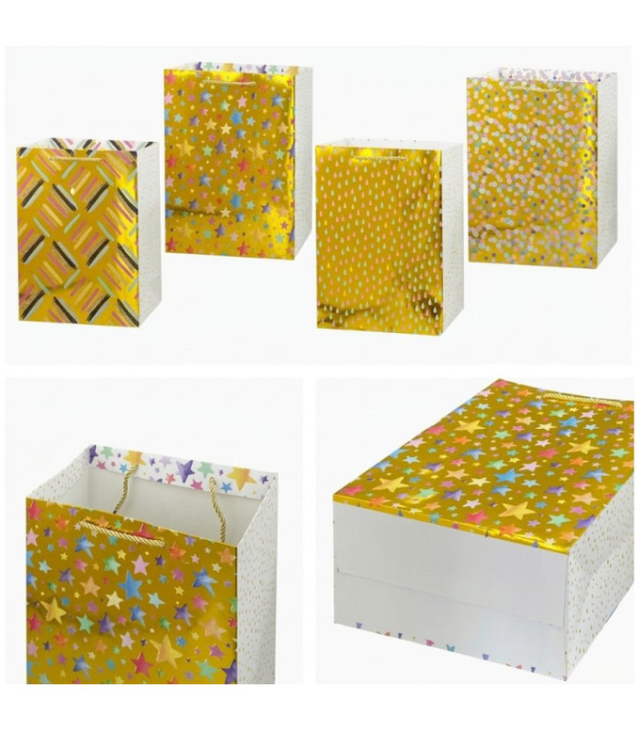 BOLSA P/ REGALO METALIZADO 23x18x10CM