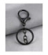 ACCESORIO LLAVERO CON GANCHO 10PCS NEGRO