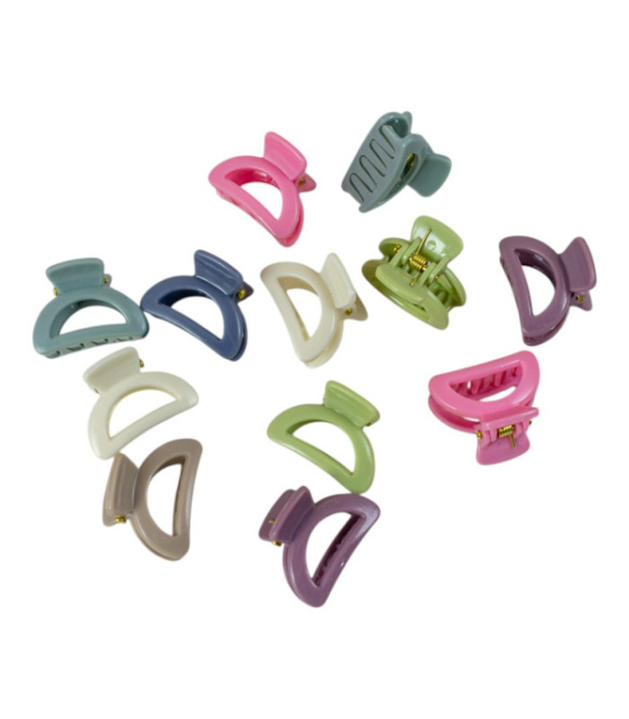 PINZA CABELLO SEMICIRCULO 2.5CM 12PCS