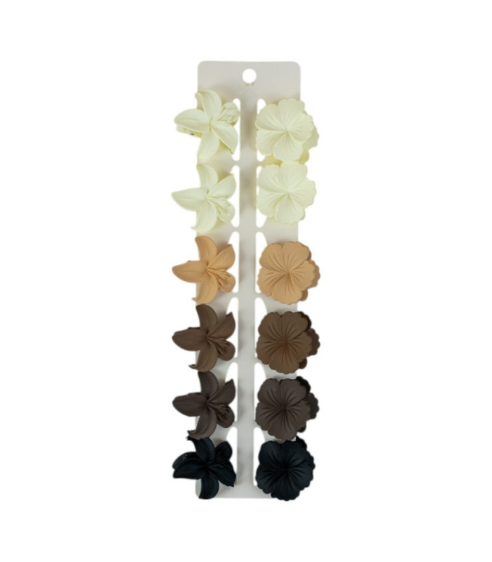 PINZA CABELLO FLOR 4.5CM 12PCS