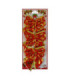 MOÑO NAVIDEÑO ROJO CON DORADO 3PCS