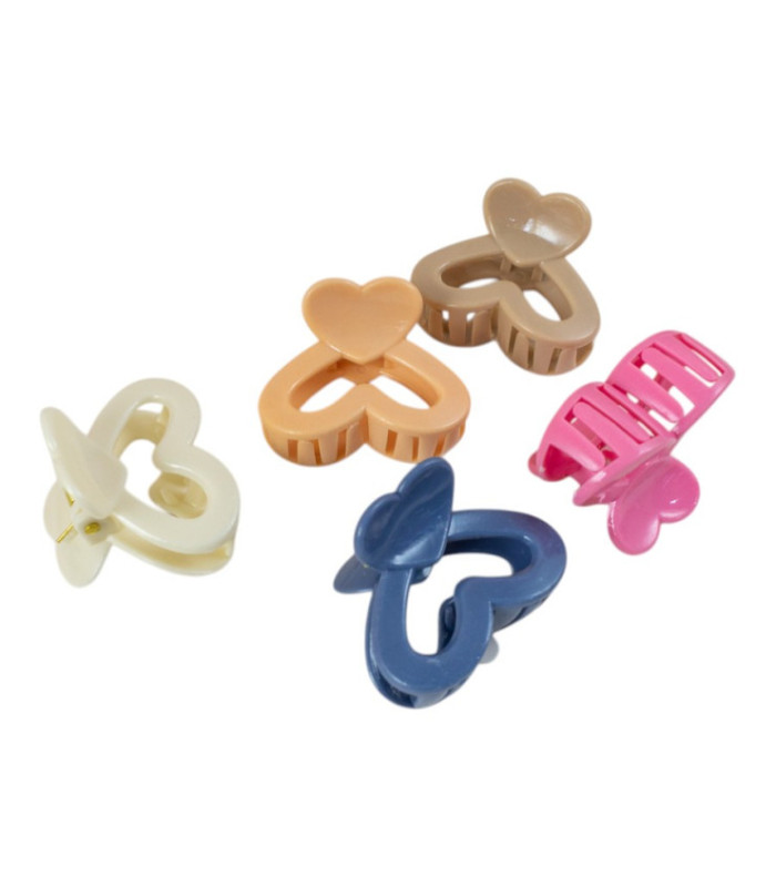 PINZA CABELLO CORAZON 4.5CM 12PCS