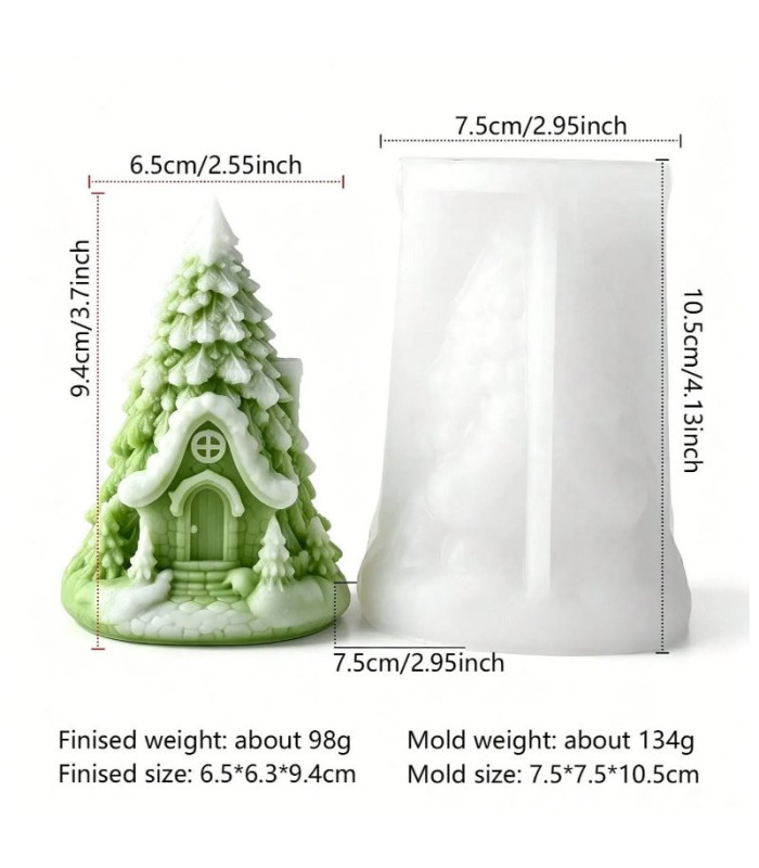 MOLDE SILICONA ARBOL NAVIDAD 77x99MM