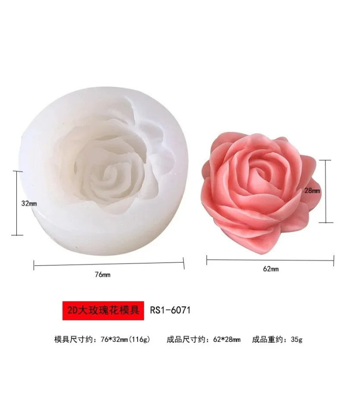 MOLDE SILICONA CAPULLO ROSA 76MM
