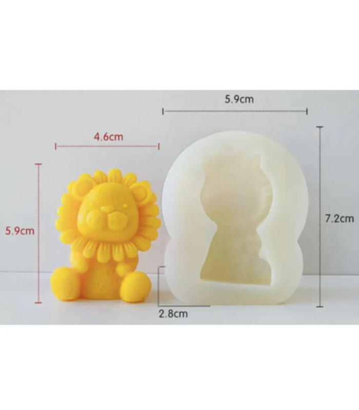 MOLDE SILICONA 2D LEON 5.9x7.2CM