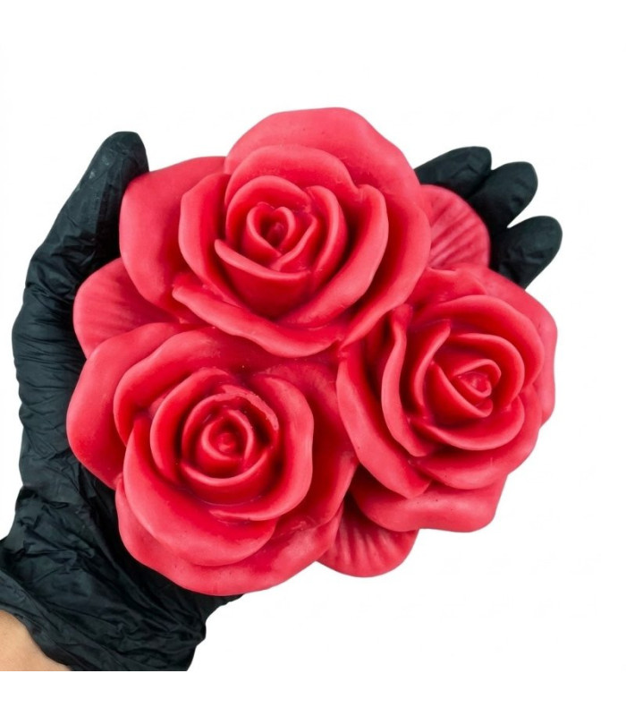 MOLDE SILICONA 3 ROSAS 14.8x15CM