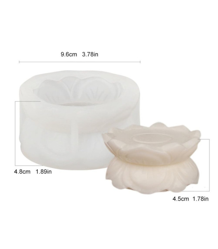 MOLDE SILICONA FLOR DE LOTO 9.6x4.8CM