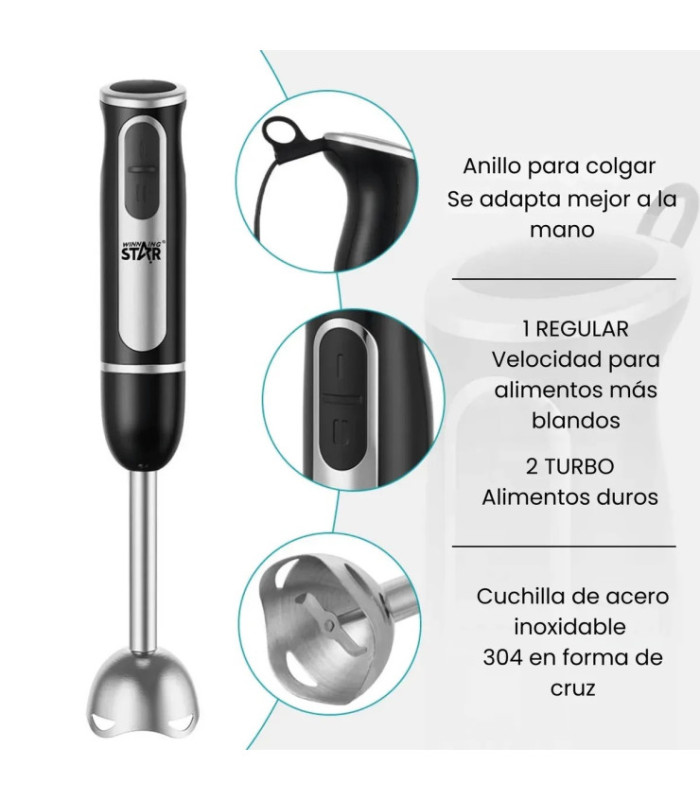 BATIDORA DE MANO 2EN1 400W WINNING STAR