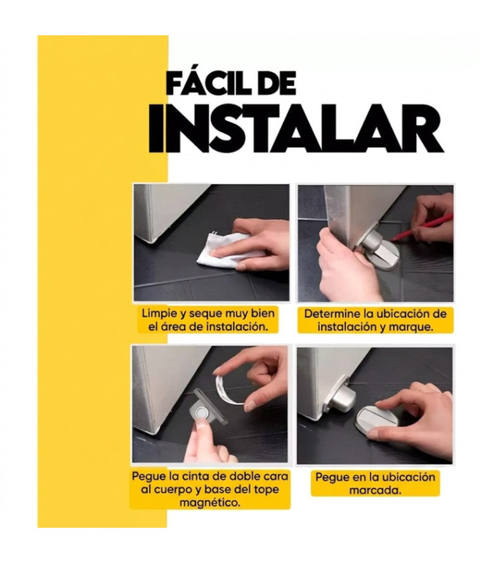 TOPE PARA PUERTA MAGNETICO SOBRE PISO